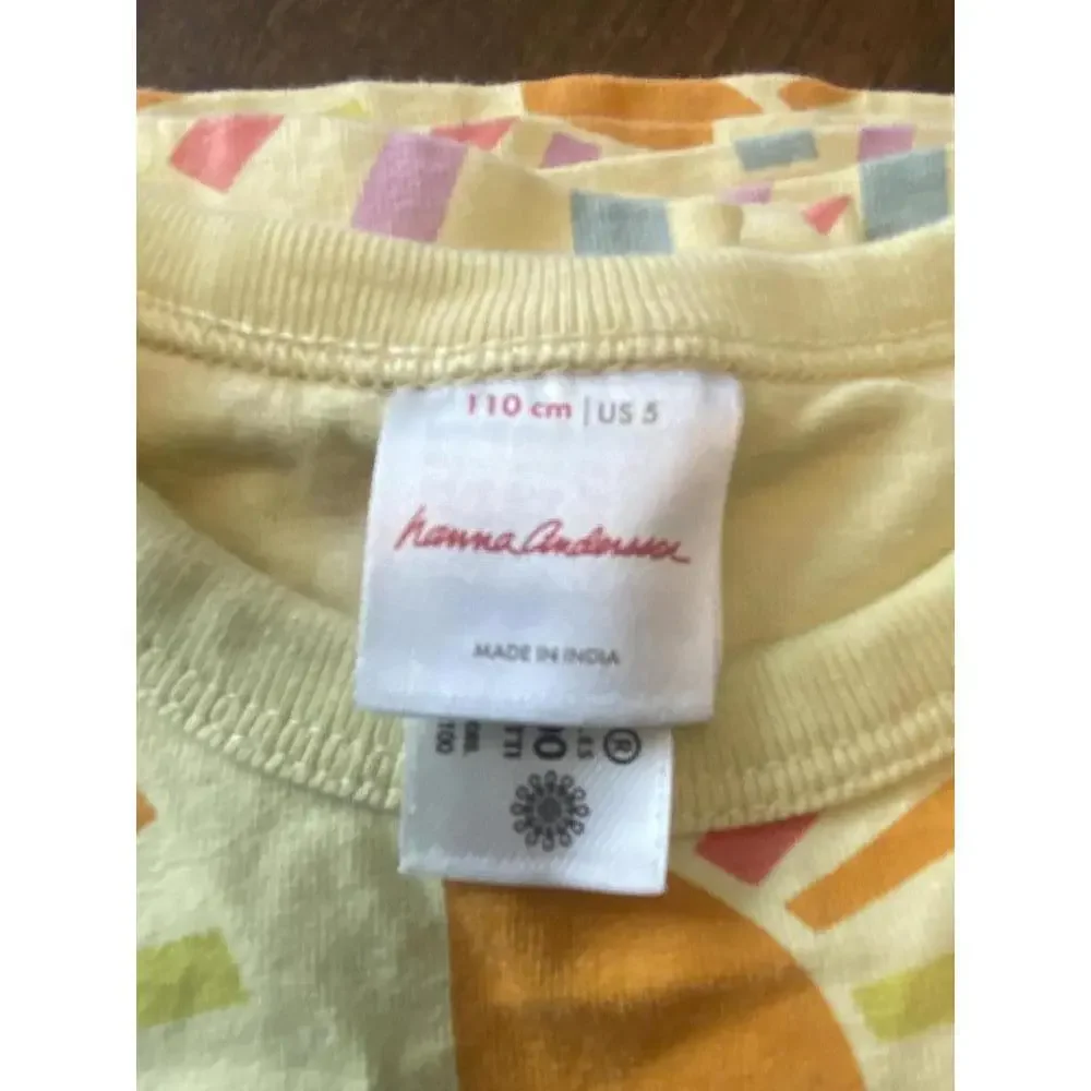 Unisex Kids' Short Sleeve Dress with Colorful Sun Pattern - Picture 8 of 8